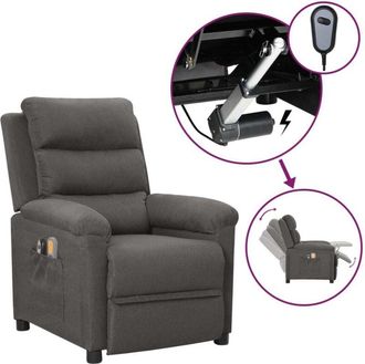 vidaXL Vidaxl - Sill&oacute;n De Masaje El&eacute;ctrico Tela Gris Oscuro