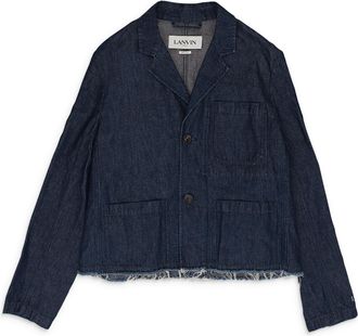 Lanvin BLUE PATCH POCKET DENIM JACKET