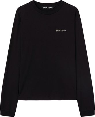 Palm Angels logo-print sweatshirt - men - Cotton/Polyester - S - Black