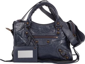 Balenciaga Pre-owned Womens Classic Mini City Shoulder Bag - Blue/Navy - One Size