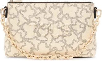 Tous Kaos Icon Clutch - Dames - Schoudertassen - Beige - ONE Size - Leer - Tassen