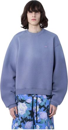ERL Geborduurde Sweatshirt - Heren - Sweatshirts - Paars - XS - Katoen - Hoodies & sweatvesten