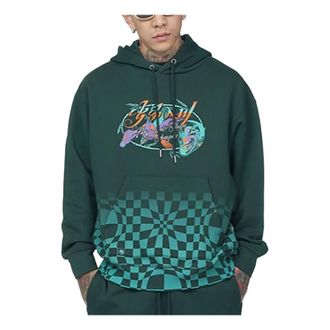 Li-Ning BadFive Sports Basketball Series Printing Loose Hoodie Dark Green AWDRH63-3