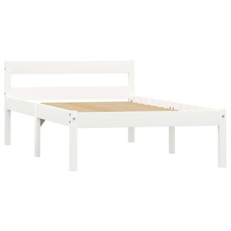 Berkfield Home Bed Frame White Solid Pine Wood 90x200 cm