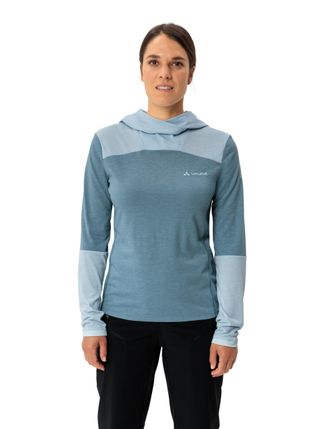 Vaude Funktionsshirt VAUDE WOMENS TREMALZO LS SHIRT, Damen, Gr. 34, blau (summer blau), Obermaterial: 88% Polyester, 12% Wolle, ohne Ausschnitt, elastischer