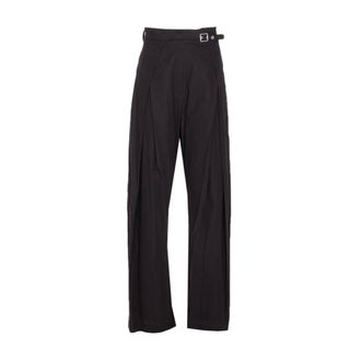 Pinko Wide Trousers, female, Black, Size: XL Pinko Trousers
