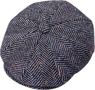 Generic Newsboy Flat Caps Men, Shelby Baker Boy Hats for Men Grey Tweed Vintage Adjustable Peaky 8 Piece Mens Gatsby Beret Hat Button Top (Tweed Herringbone G