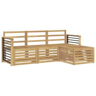 vidaXL Conjunto De Sof&aacute;s De Exterior 4 Pcs Blanco Vidaxl