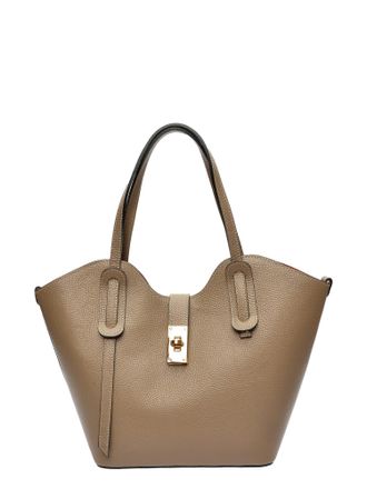 Isabella Rhea Beige Rundleer Tas
