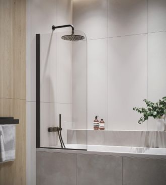 Badplaats Mampara De Ba&ntilde;o Torino 60 X 140 Cm - Negro - Mampara De Ba&ntilde;o Gir