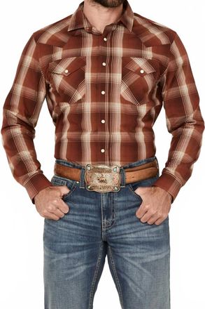 Pendleton Plaid Board Shirt In Rust Red Mix