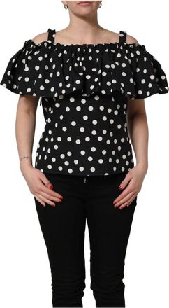 Dolce & Gabbana Blouses, female, Black, Size: L Off Shoulder Top