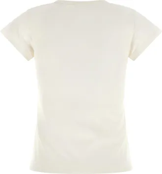 Moncler Graphic Logo Print T-Shirt - Cream