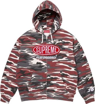 SUPREME SS26 Performance Zip Up Hooded Sweatshirt Red Camo SUP-SS26-015-REDCAMO