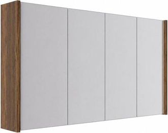 Saniclass Holz Frame Spiegelkast - 140x63x16cm - inclusief zijpanelen - Walnut pure