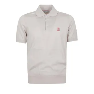 Brunello Cucinelli Brunello Cucinelli, Polo Shirts, male, Beige, Size: XL Polo shirt with logo