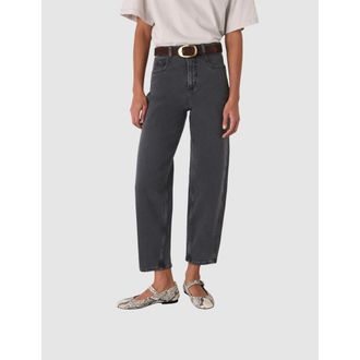 Whistles Stretch Barrel Leg Jeans in Grey at Nordstrom, Size 30