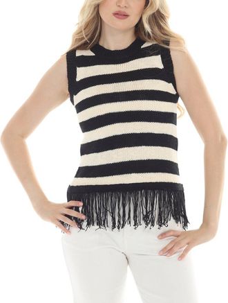 Rain + Rose Crew Neck Tank Sweater
