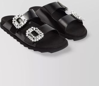 Roger Vivier leather slide sandals