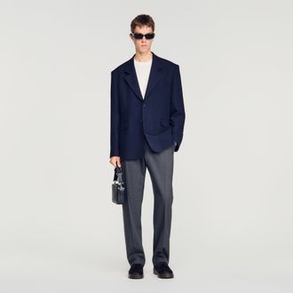 Sandro Oversized virgin wool jacket