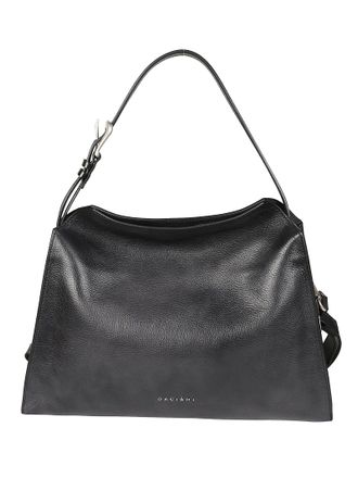 Orciani Trinity Medium Trapezoidal Calfskin Shoulder Bag