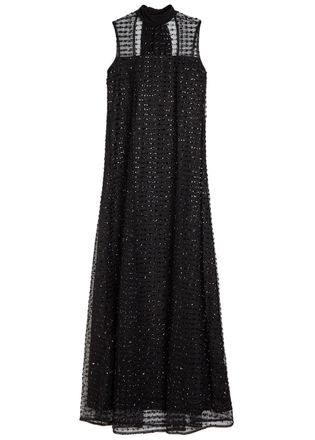 Staud Albee Sequin-embellished Maxi Dress - Black - XS (UK6 / XS)