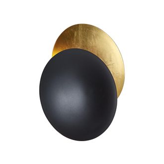 QAZQA Qazqa L&aacute;mpara De Pared Moderna Negra Con Dorado 34.5cm 2-luces