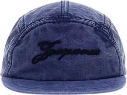 Jacquemus Flat-Visor Cotton Cap - unisex - Petten - Blauw - 58 CM - Katoen - Accessoires