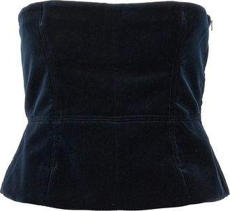 Tom Ford Velvet Top - Dames - Tops zonder mouwen - Blauw - S - Katoen - Tops