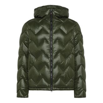 Peuterey Down Jackets, male, Green, Size: XL Puffer Jacket with Down Fill