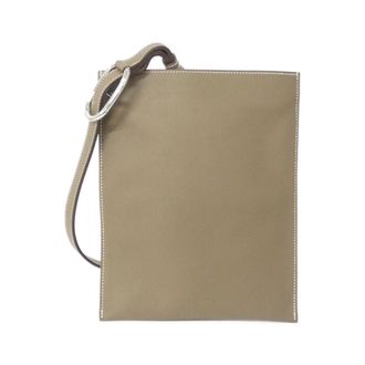 Herm&egrave;s Etoupe Gray Swift Leather Chain/Shoulder Wallet (Pre-Owned)