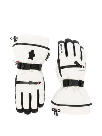 Moncler panelled ski gloves - White