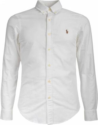 Polo Ralph Lauren Sportief Langemouwenshirt - Heren - Casual Overhemden - Wit - XL - Overhemden