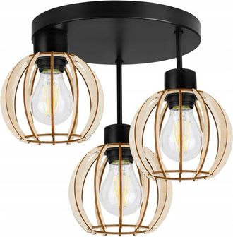 OEM L&aacute;mpara De Techo Colgante Led Moderna De Madera