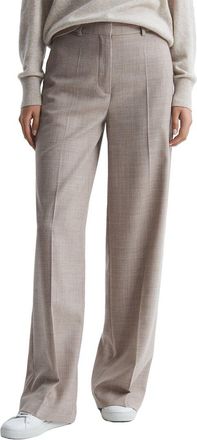 Reiss Hazel Wool-Blend Wide Leg Texture Trouser