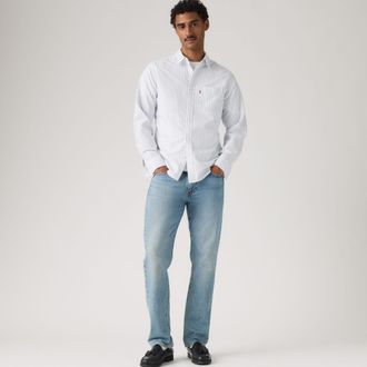 Levi's 502 Taper Jeans - Mens - 28X30 - Medium Wash / Just Say Hi