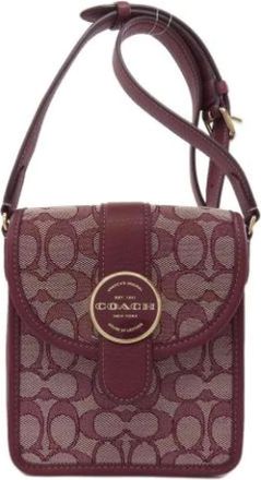 Coach Pre-owned Shoulder Bags, female, Red, Size: ONE SIZE Pre-owned Fabric shoulder-bags