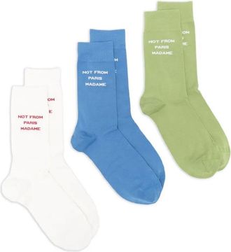 Dr&ocirc;le de Monsieur Le Pack De Chaussettes Slogan Socks