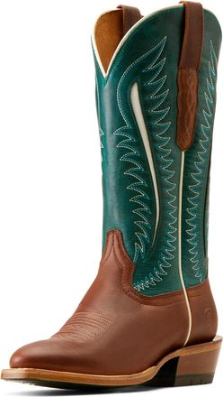 Ariat Womens Futurity Limited Western Boots in Umber Rust Turquoise Nights, B Medium Width, Size 4.5, by Ariat