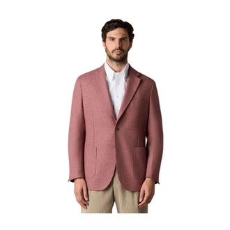Brooks Brothers Herringbone Wool Blend Blazer - male - Brooks Brothers - Blazers - Red - 2XL - Jackets