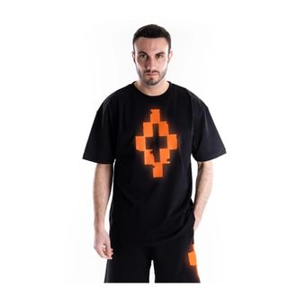 Marcelo Burlon T-Shirts, male, Black, Size: 2XL Logo Print T-Shirt