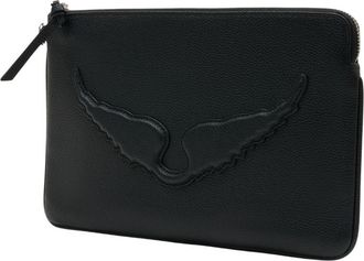 Zadig&Voltaire Womens Clutch Black Cowhide Wallet