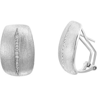 Effy Diamond Pave Hoop Earrings in White at Nordstrom Rack