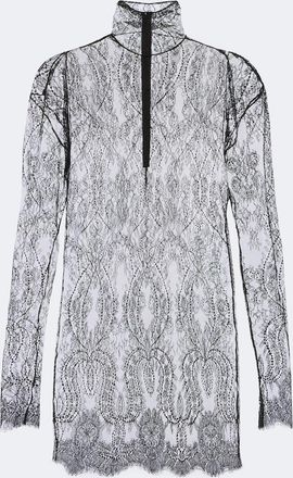 Dolce & Gabbana Vestido corto de encaje semitransparente