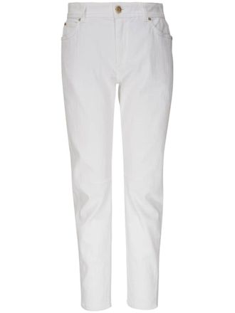 Brunello Cucinelli mid-rise slim-fit jeans - White