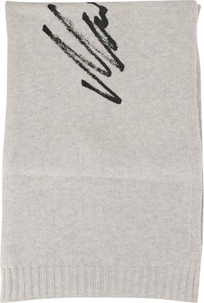 Maison Margiela Beige Abstract Print Wool-Blend Scarf
