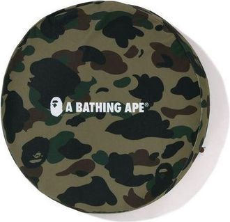 A Bathing Ape 1st Camo Circle Fluffy Beads Cushion Green 1J30-192-013-GRN
