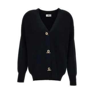 Elisabetta Franchi Truien & Vesten, Dames, Zwart, L, Cardigans