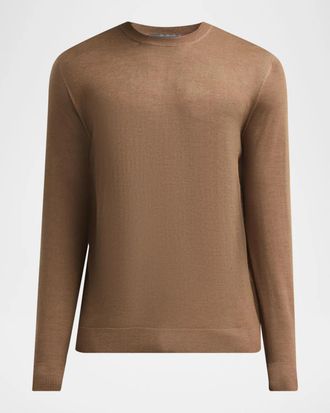 Corneliani Men & apos;s 18GG Wool Crewneck Sweater