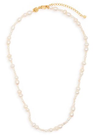 Astrid & Miyu Serenity Pearl-beaded 18kt Gold-plated Necklace - One Size